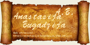 Anastasija Bugadžija vizit kartica